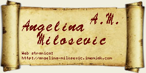 Angelina Milošević vizit kartica